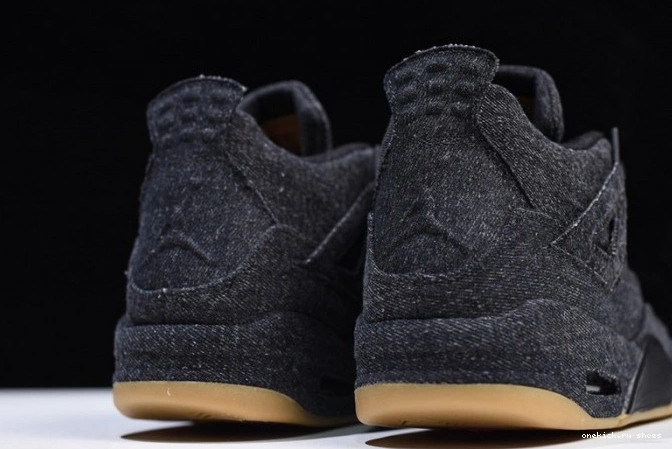 Cheap Jordan 4 'black' Air AO2571-001 x Levi's 0623